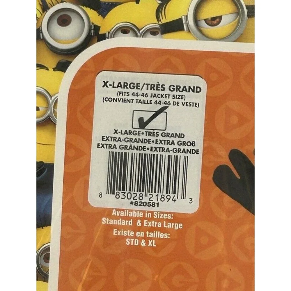 Despicable Me Jailed Minion Tom Costume Adult Size X-Large 46 48 New in Package